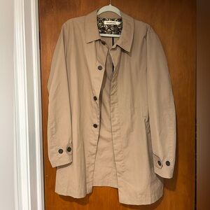 FrenchTrotters Tan Chore Coat Trench Coat Size Medium